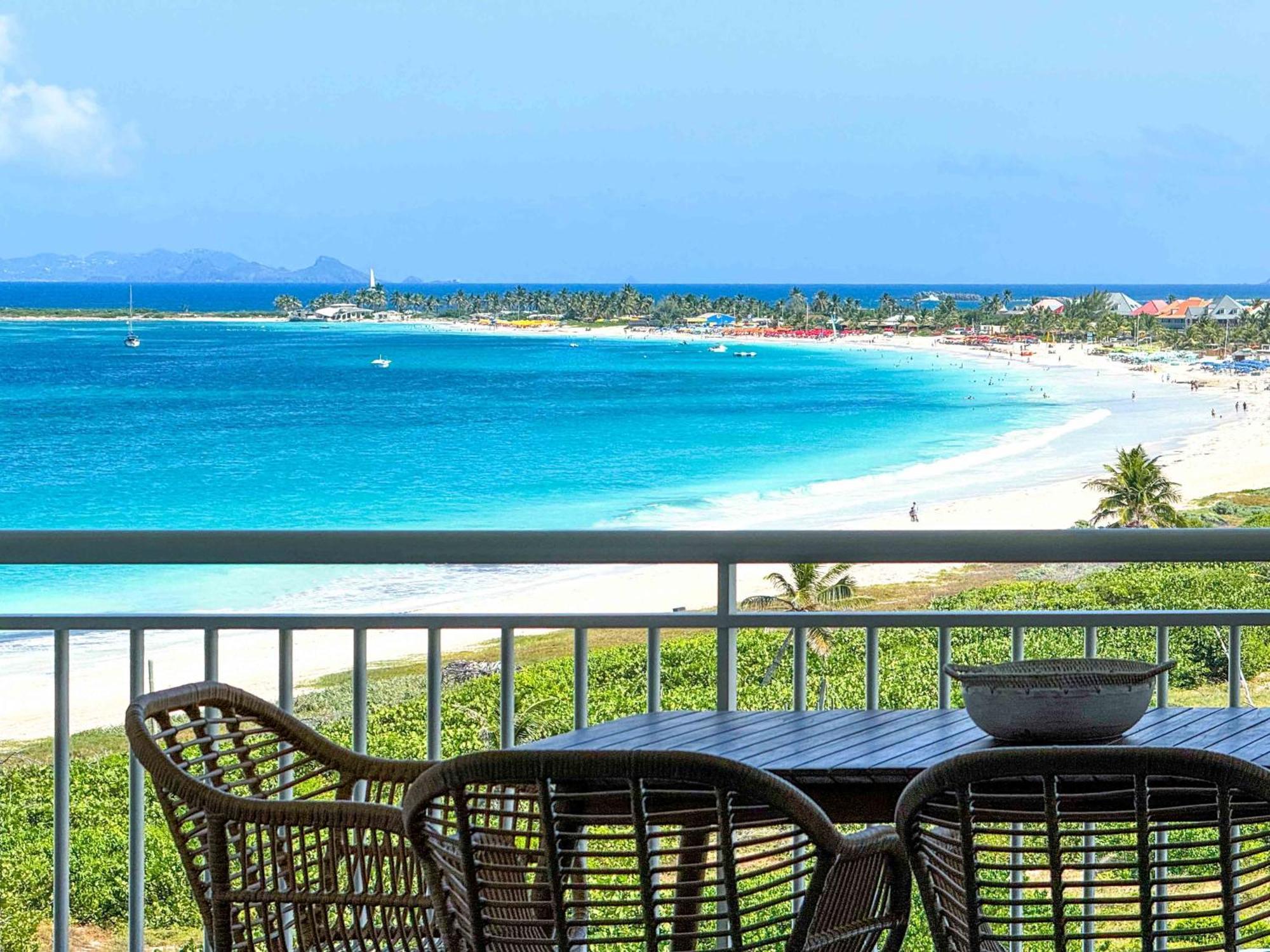 Top Floor Unit 520 Ft2 - 48 M2 With Stunning Dominant View On Ocean, St Barth, Orient Bay Cul de Sac ภายนอก รูปภาพ
